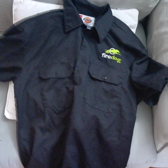 Circut City Firedog Uniform Shirt, Dickies Medium Black - Picture 1 of 4
